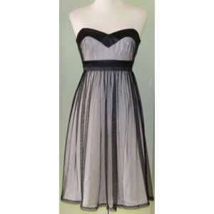 New WHBM Strapless lace overlay Dress 2 xs